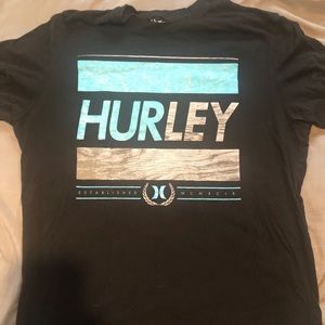 Hurley T Shirt. Black. Large